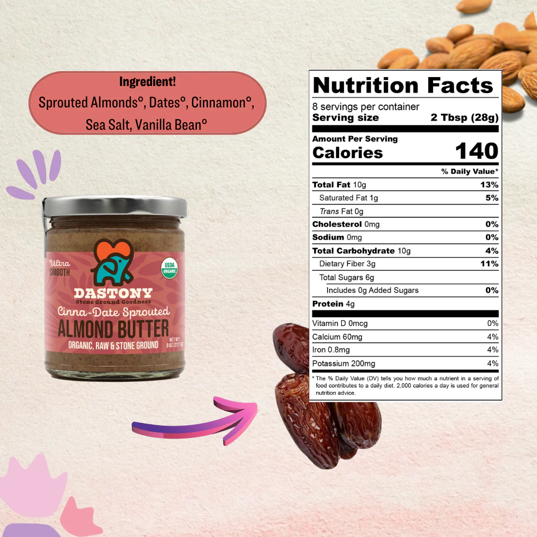 Cinna-Date Sprouted Almond Butter - Image 4